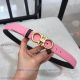 AAA Quality Ferragamo Reversible Pink Leather Gancini Belt For Women (5)_th.jpg